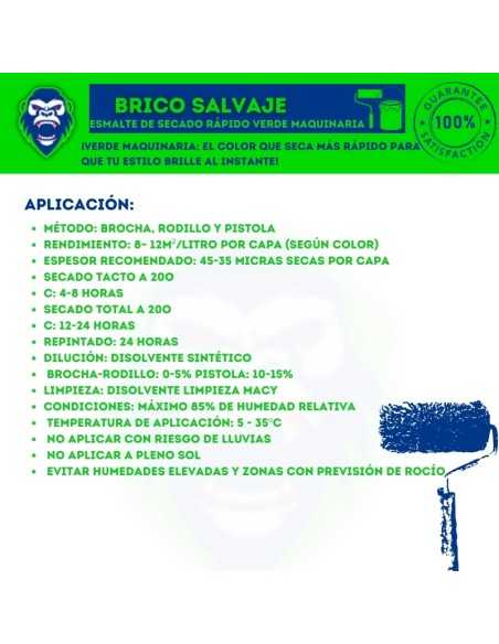 Pintura Esmalte Verde Maquinaria de Secado Rápido