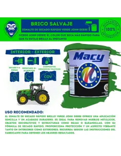 Esmalte de Secado Rápido Verde Jhon Deere Macy 2
