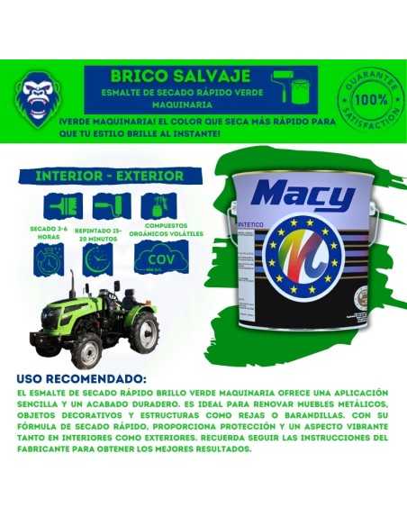 Esmalte de Secado Rápido Verde Maquinaria