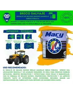 Esmalte de Secado Rápido Amarillo Obras Públicas Macy 2