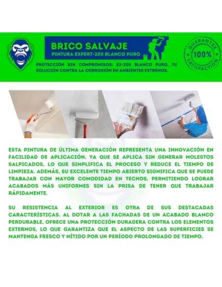 EX-200 Expert Blanco Puro: Pintura Plástica Mate de Primera Calidad de Macy