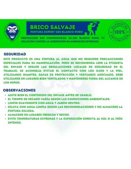 EX-200 Expert Blanco Puro: Pintura Plástica Mate de Primera Calidad de Macy