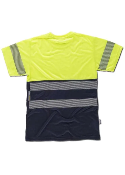 Camiseta de Trabajo Alta Visibilidad con Dos Bandas Reflectantes