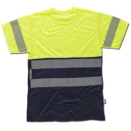 Camiseta de Trabajo Alta Visibilidad con Dos Bandas Reflectantes
