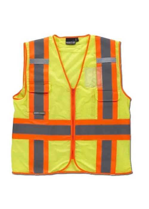 Chaleco Ligero Tejido de Rejilla Alta Visibilidad
