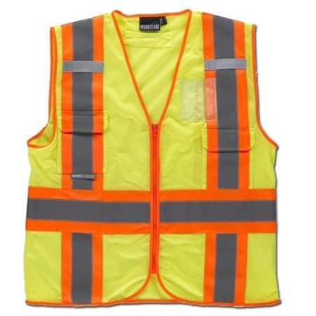 Chaleco Ligero Tejido de Rejilla Alta Visibilidad