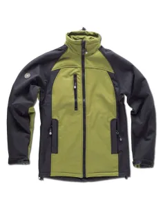 Chaqueta de forro polar con workshell roja verde S9040 2