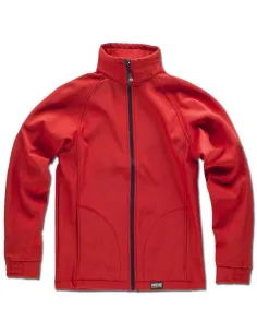 Cazadora forro polar con tejido Workshell negro/marino/rojo S9100