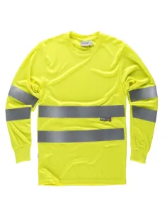 Camiseta Cuello Redondo Manga Larga con Certificado Alta Visibilidad