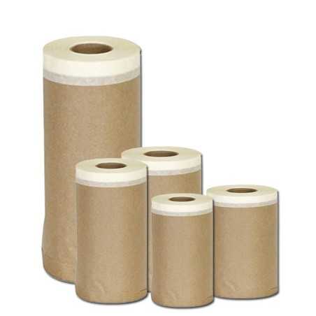 Rollo Papel Kraft Impermeable con Cinta Protector de Superficies para Pintar